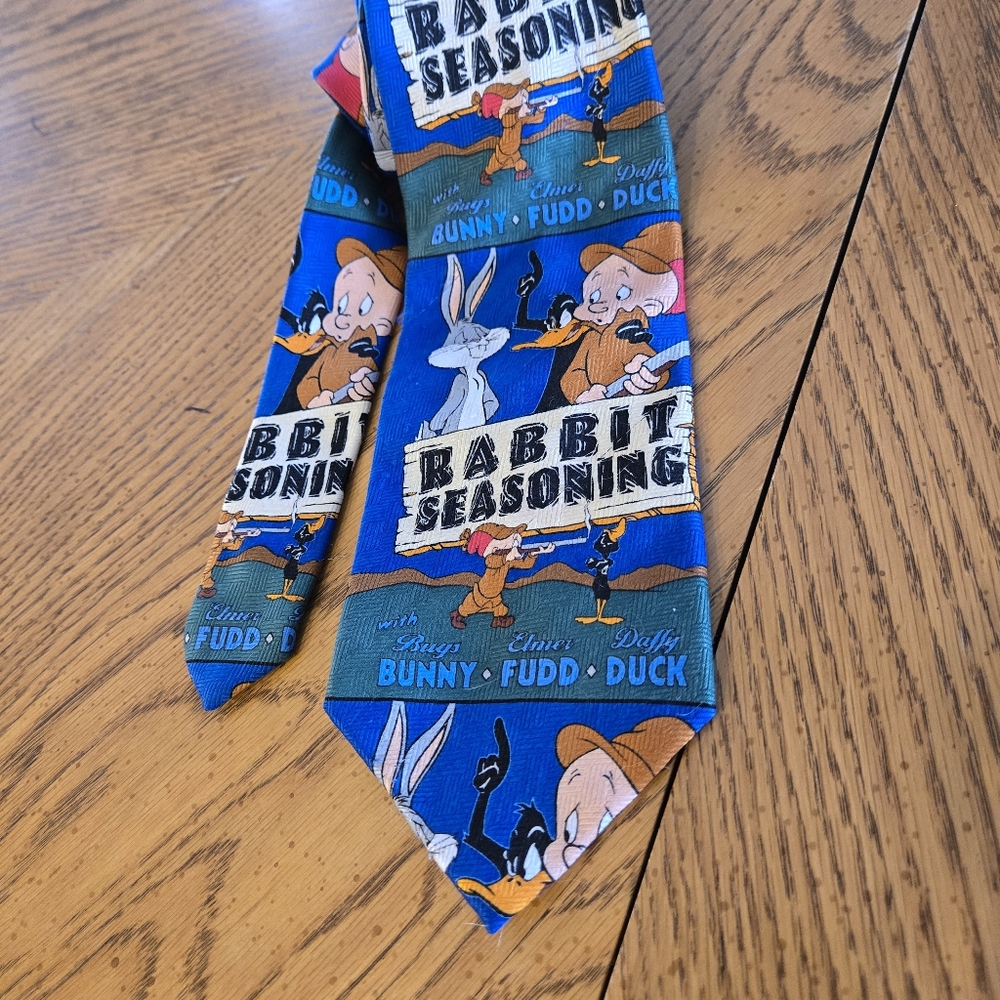 Looney Tunes Character Tie - Blue and Brown